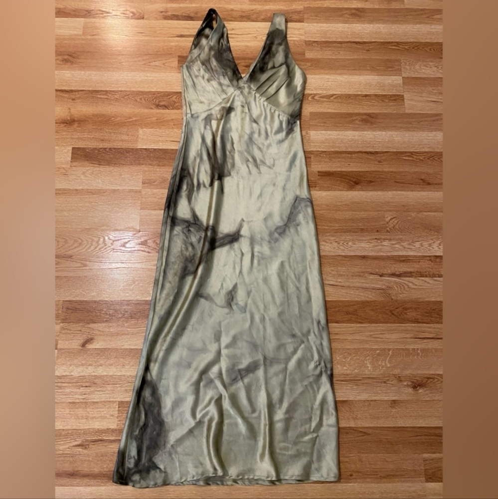Vintage Bias Cut Satin Dress